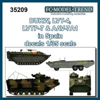 FC★MODEL[FC35209]1/35 アメリカ　DUKW,LVT-4,LVTP-7＆AAV-7A1デカール（スペイン軍仕様）