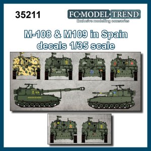 画像1: FC★MODEL[FC35211]1/35 アメリカ　Ｍ108＆Ｍ109デカール（スペイン軍仕様） (1)