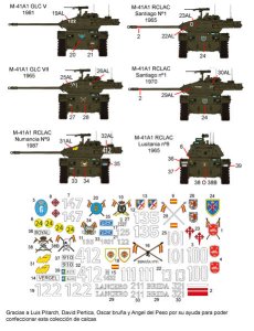 画像1: FC★MODEL[FC35216]1/35 M-41ウォーカーブルドック用デカール（スペイン軍仕様） (1)