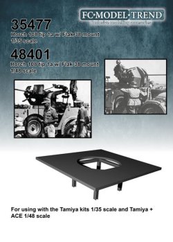 画像1: FC★MODEL[FC35477]1/35 ホルヒタイプ1a用Flak38対空機銃車載銃座