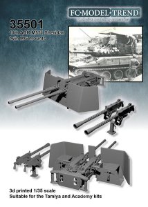 画像1: FC★MODEL[FC35501]1/35 M551シェリダン用ローダーハッチ用ツインマシンガンマウントセット (1)