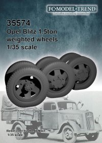 FC★MODEL[FC35574]1/35 ドイツ軍オペルブリッツ1.5t 自重変形タイヤセット