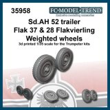 FC★MODEL[FC35958]1/35 sd.AH52　トレイラー用ホイールセット（トランペッター用）