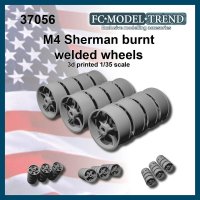 FC★MODEL[FC37056]1/35 WWII アメリカ M4シャーマン 燃え尽きたオープンスポーク型転輪セット(1両分)