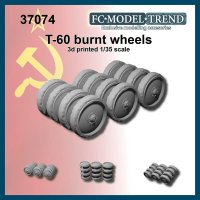 FC★MODEL[FC37074]1/35 WWII 露/ソビエト T-60軽戦車/SU-76自走砲 燃え尽きた転輪セット(1両分)