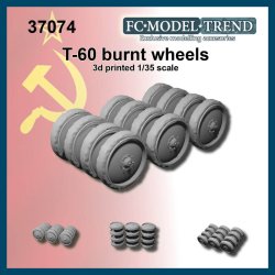 画像1: FC★MODEL[FC37074]1/35 WWII 露/ソビエト T-60軽戦車/SU-76自走砲 燃え尽きた転輪セット(1両分)