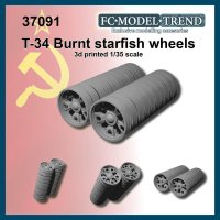 FC★MODEL[FC37091]1/35 現用 露/ソビエト T-34戦車戦後型 燃え尽きたスターフィッシュ型転輪(1両分)