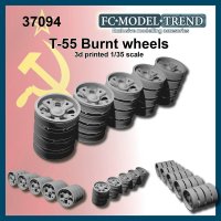 FC★MODEL[FC37094]1/35 現用 露/ソビエト T-55戦車 燃え尽きた転輪(1両分)