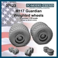 FC★MODEL[FC37123]1/35 現用 アメリカ M1117ガーディアン装甲警備車 自重変形タイヤホイール(4個入)
