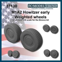 FC★MODEL[FC37130]1/35 WWII アメリカ M1A2 155mm榴弾砲 初期型 自重変形タイヤホイール(2個入)