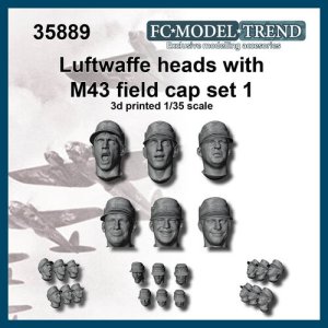 画像1: FC★MODEL[FC35889]1/35 ドイツ空軍M43規格帽装着ヘッドセット1 (1)