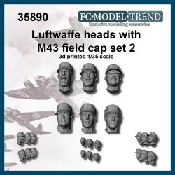 画像1: FC★MODEL[FC35890]1/35 ドイツ空軍M43規格帽装着ヘッドセット2
