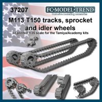 FC★MODEL[FC37207]Cadenas T150, ruedas tractoras y tensoras para M113, escala 1/35.