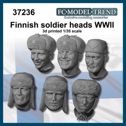 画像1: FC★MODEL[FC37236]1/35 Finnish soldier heads WWII