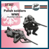 FC★MODEL[FC37357]1/35 WWII ポーランド軍歩兵セット 射撃中(2体入)