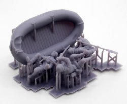 画像2: FC★MODEL[FC48627]1/48 WWII ドイツ 軍用ゴムボート&乗員セット(3体入)