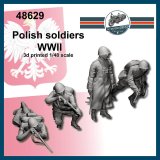 FC★MODEL[FC48629]1/48 WWII ポーランド軍歩兵セット 攻撃開始(4体入)