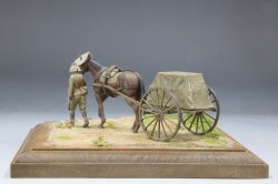 画像5: ファインモールド[FM60]1/35帝国陸軍 軍馬輸送隊セット 三九式輜重車 甲