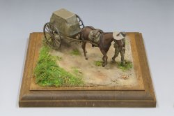 画像3: ファインモールド[FM60]1/35帝国陸軍 軍馬輸送隊セット 三九式輜重車 甲
