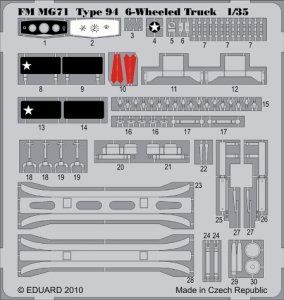 画像1: ファインモールド[MG71] 1/35 九四式六輪自動貨車用エッチングパーツ (1)