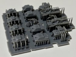 画像2: Fire Starter[FS-G6]1/700　ドイツ軍 戦車セット4　大口径砲車両