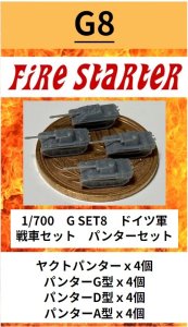 画像1: Fire Starter[FS-G8]1/700　ドイツ軍 戦車セット6　パンターセット (1)