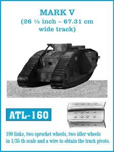 画像1: Friul Model[ATL-160]1/35  マークV菱形戦車(26 1/2 inchワイド履帯)* (1)