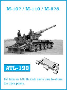 画像1: Friul Model[ATL-190]1/35 現用 アメリカ M107 175mm自走カノン砲/M110 203mm自走榴弾砲/M578装甲回収車用履帯 (1)