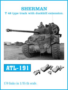 画像1: Friul Model[ATL-191]1/35 WWII アメリカ M4シャーマン用 T48型履帯 ダックビル付* (1)