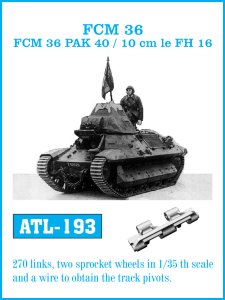 画像1: Friul Model[ATL-193]1/35 WWII フランス/ドイツ FCM36軽戦車/FCM36 PaK40 マーダーI仕様/10.5cm leFH 16(Sf)自走榴弾砲用履帯* (1)