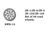 Friul Model[AW-12]1/35 WWII 露/ソ JS-1/JS-2/JS-3重戦車/JSU-122/JSU-152自走砲用転輪(28個入)