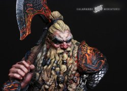 画像2: ガラパゴスミニチュア[GP-B004]1/10胸像 ヴォルカン・ロストブラッド 竜を切り裂く者