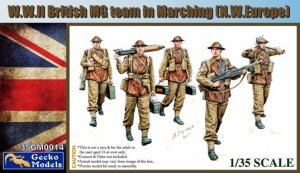 画像1: ゲッコー・モデル[GEC35GM0014]1/35 WW.II 英軍 機関銃チーム 行軍中 北西ヨーロッパ(フィギュア5体+武器&装備品) (1)