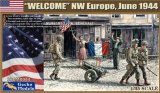 ゲッコー・モデル[GEC35GM0044]1/35 「ウェルカム！」 北西ヨーロッパ1944年6月 6体フィギュアセットw/カート