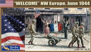 画像1: ゲッコー・モデル[GEC35GM0044]1/35 「ウェルカム！」 北西ヨーロッパ1944年6月 6体フィギュアセットw/カート (1)