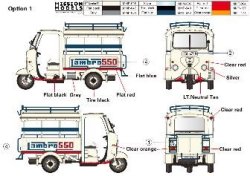 画像7: ゲッコー・モデル[GEC35GM0113]1/35 サイゴン ランブロ550 シャトル三輪自動車w/休憩中の運転手1960〜70年代（2両セット、フィギュア1体）