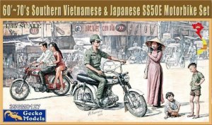 画像1: ゲッコー・モデル[GEC35GM0127]1/35 南ベトナム 日本製オートバイ& フィギュアセット 1960〜70年代 (1)