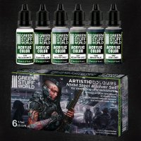 グリーンスタッフワールド[GSWC-10113]NMMスチール&シルバー塗料6本セット