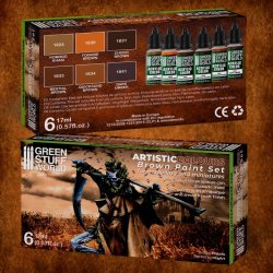 画像2: グリーンスタッフワールド[GSWC-10119]ブラウン系塗料6本セット