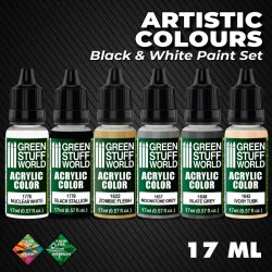 画像3: グリーンスタッフワールド[GSWC-10123]ホワイト&ブラック塗料6本セット