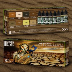 画像2: グリーンスタッフワールド[GSWC-10125]砂&砂漠塗料8本セット