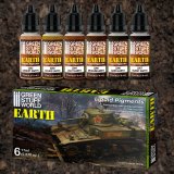 グリーンスタッフワールド[GSWC-10128]リキッドピグメント アースカラー6色セット