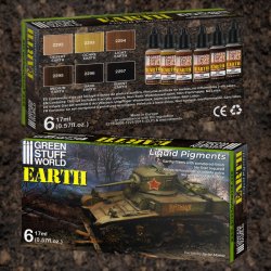 画像3: グリーンスタッフワールド[GSWC-10128]リキッドピグメント アースカラー6色セット