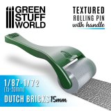 グリーンスタッフワールド[GSW-10488]ハンドル付ローリングピン オランダ煉瓦15mm[1/87〜1/72]