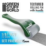 グリーンスタッフワールド[GSW-10494]ハンドル付ローリングピン 敷石舗装 15mm[1/87〜1/72]