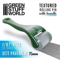 グリーンスタッフワールド[GSW-10494]ハンドル付ローリングピン 敷石舗装 15mm[1/87〜1/72]