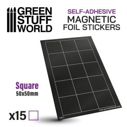 画像1: グリーンスタッフワールド[GSWD-10851]マグネットシート正方形50mm×50mm(粘着剤付ｘ15枚)