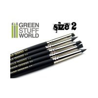 グリーンスタッフワールド[GSWD-110(1024)]ブラックシリコンシェイパーブラシ サイズ ♯2 ハードタイプ