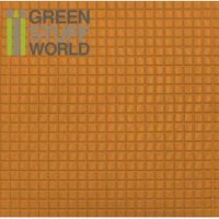 グリーンスタッフワールド[GSWD-1103]ABS Plasticard - MEDIUM SQUARES Textured Sheet - A4