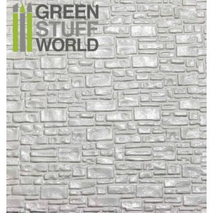 画像1: グリーンスタッフワールド[GSWD-1108]ABS Plasticard - SMOOTH ROCK WALL Textured Sheet - A4 (1)